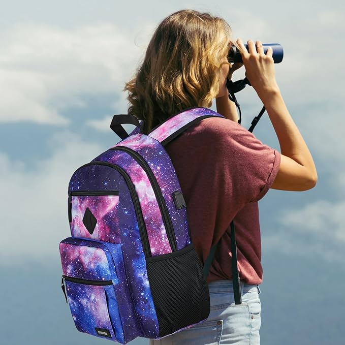Boys and Girls Backpack for School, Lightweight Casual High School Bookbag, Daily-use Travel Laptop Backpack for Women and Men, Fits 15.6 Inch Notebook