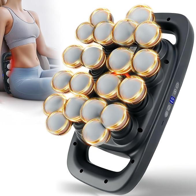 20 Head Massage Gun,More Powerful than 16 Head Massager,Deep Tissue Massager Gun with 3 Modes & 30 Levels, Muscle Massager for Pain Relief,Back Massager,Handheld Massager for Back,Neck,Shoulder