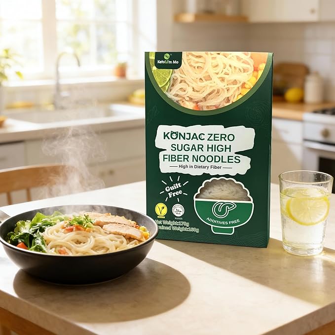 Konnyaku Noodles – High Fiber Keto Pasta Alternative, Vegan, Paleo, Low Carb, Sugar-Free