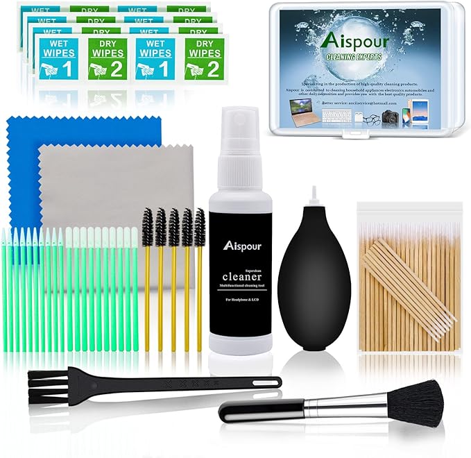 Phone Cleaning Kit, Phone Screen Cleaner, Cleaning Kit for iPhone Cell Phone Airpod, Cleaner Kit for iPhone Speaker Charging Port Cleaning Tool, Electronics Cleaning kit for Laptop USB C Lightning
