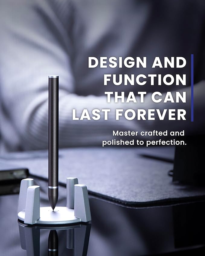 novium Hoverpen - Luxury Pen for Men & Women, Vertically Standing Executive Ballpoint Pen with Top Grade Free-Flowing Ink Refill, Metal Made, Unique Gifts, Luxury Pen for Men, Mens Gifts Ideas