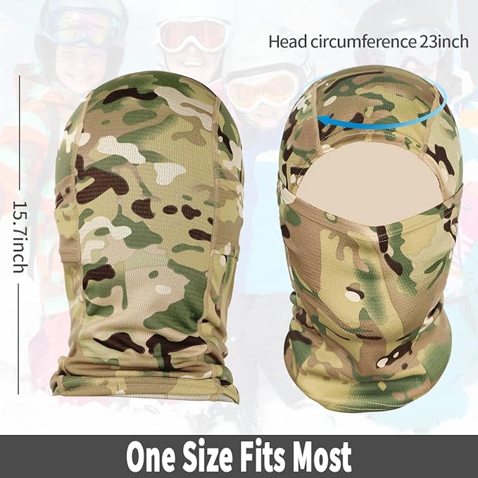 Achiou Ski Mask for Men Women, Balaclava Face Cover, Shiesty Mask UV Protector Lightweight for Motorcycle Snowboard
