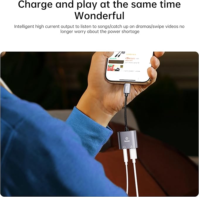 USB‑C to 3.5 mm Headphone & Charger Adapter – 60 W PD Fast Charging, Hi‑Res DAC, Call‑Ready, Compact Aluminium Splitter for Phone/Android/Tablet