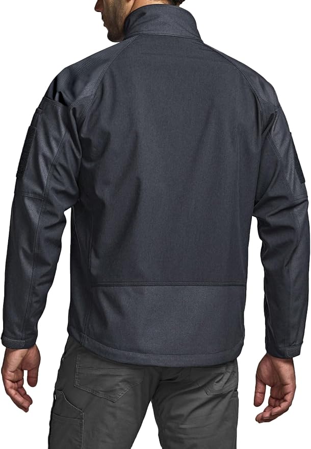 CQR Men's Tactical Softshell Jacket, Winter Warm Fleece Lined Coat, Water Resistant Outdoor Hunting Hiking Rain Windbreaker