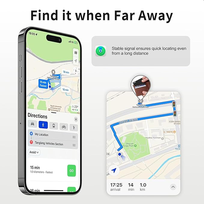 OTIC Wallet Tracker Card –Apple Find My Card Slim 1.7mm Smart Card Wallet Finder Item Locatorfor iPhone, Passport, Luggage, Keys Rechargeable & IP67 Waterproof, 4 Pack