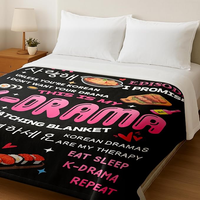 Kpop Blanket Gifts for K-Pop Fans - Super Soft Flannel Kpop Blankets for Girls Teen Fans Bedding Couch Sofa - Korean Kpop Merch Fandom Throw for Idol Lovers Dorm Decor Christmas (Style 03, 60 X 80)