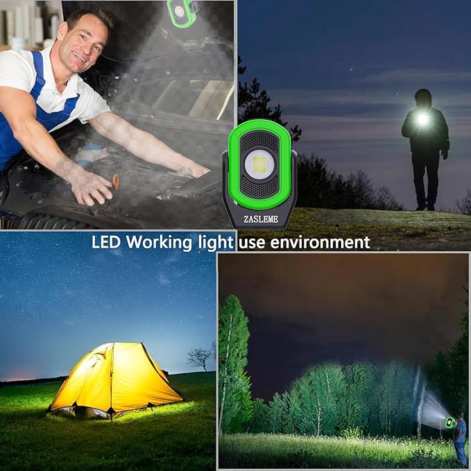 Upgrade 780 Lumens Little Cyclopia LED Rechargeable Work Light,Rechargeable Magnetic Work Light,USB Rechargeable Work Lights for Mechanics Workshop-Purple Style1