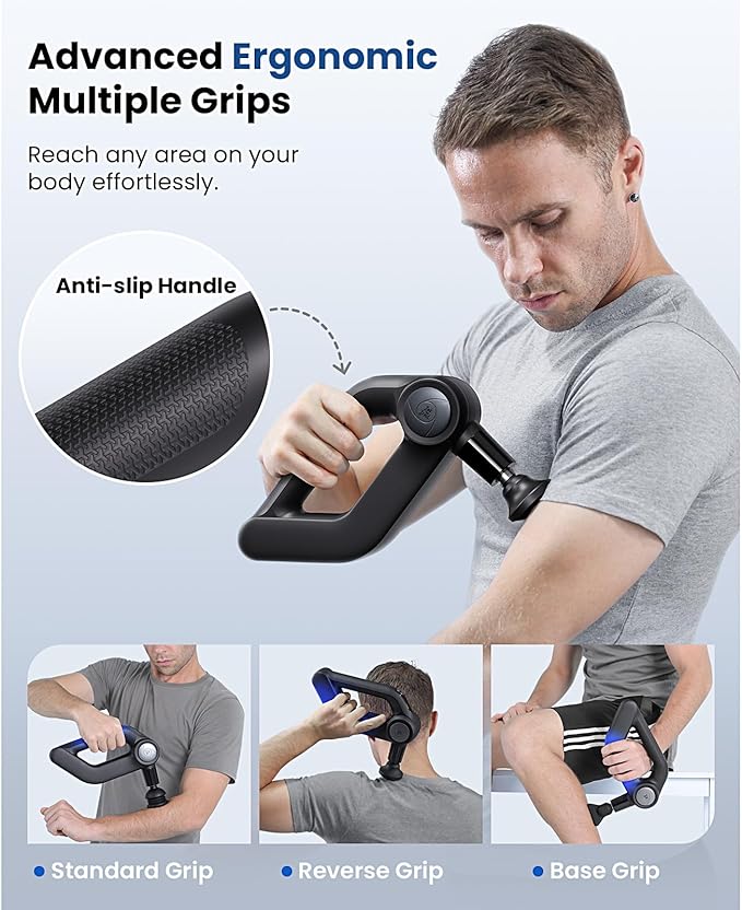 BOB AND BRAD D5 Pro Massage Gun with 13mm Amplitude, FSA-HSA Eligible, Professional Deep Tissue Percussion Massage Gun, Ergonomic D-Handle for Effortless Muscle Pain Relief