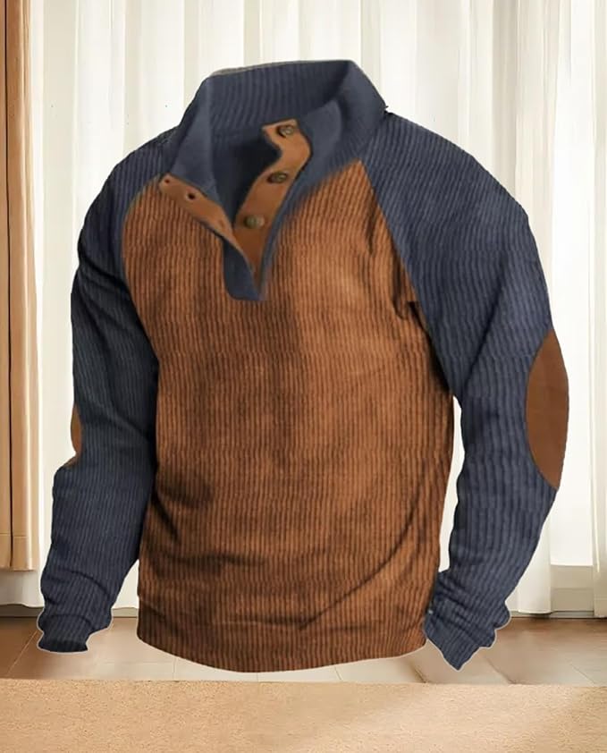 Western Sweatshirts for Men Aztec Retro Pullover Quarter Zip Sweatshirt Mens Stitching Color Fleece Sweatshirt