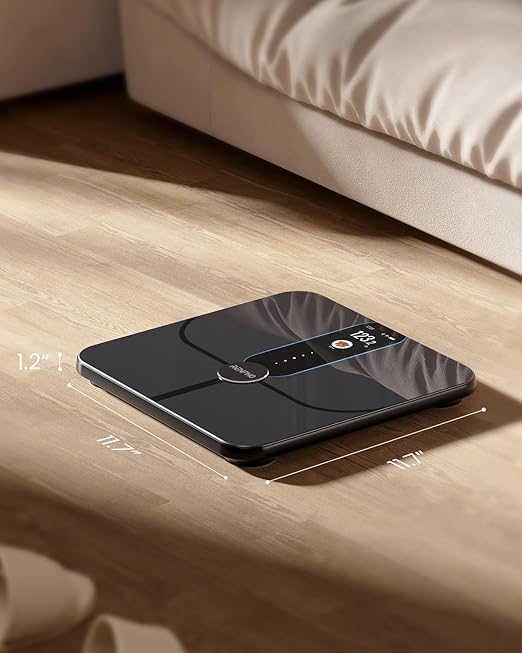 RENPHO Smart Scale for Body Weight Fat, Digital Bathroom Scale with Color Display, Wi-Fi & Bluetooth Fitness Equipment for BMI Muscle Mass Composition, Rechargeable, Elis Nova