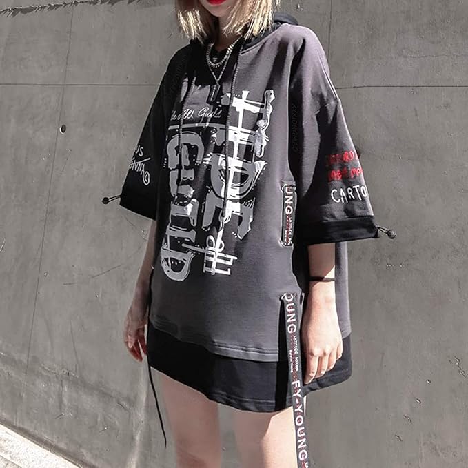XYXIONGMAO Techwear Shirt Japanese Streetwear Hip Hop Shirts Men Graphic T Alphabet Design Workwear Gothic Hoodie