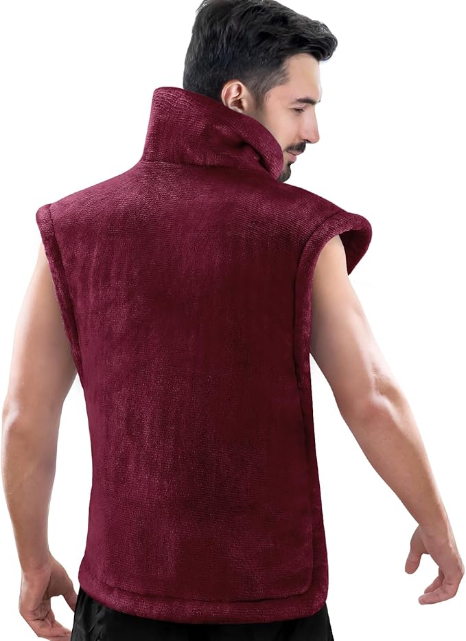 RENPHO Heating Pad for Neck and Shoulders and Back, Valentines Day & Birthday Gifts for Her Him, Electric Heated Pad for Back, Hsa Store Eligible Items, ETL Safety Certified, 21"x23" Red