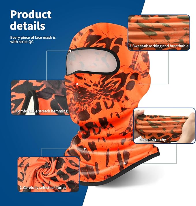 YESLIFE Balaclava Ski Mask for Men and Women, Winter Face Mask, Shiesty for Skiing, Snowboarding & Motorcycle