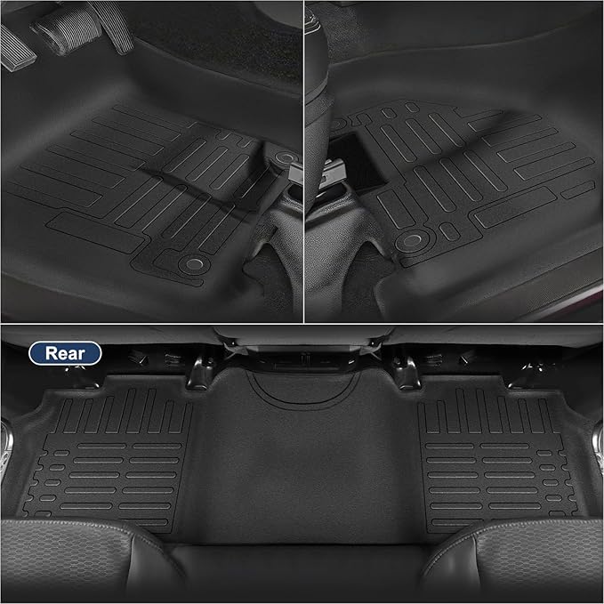All-Weather Floor Mats FIT for RAM 2500/3500 Crew Cab 2019-2026 | Custom Fit 1st & 2nd Row Floor Liners Accessories, TPE