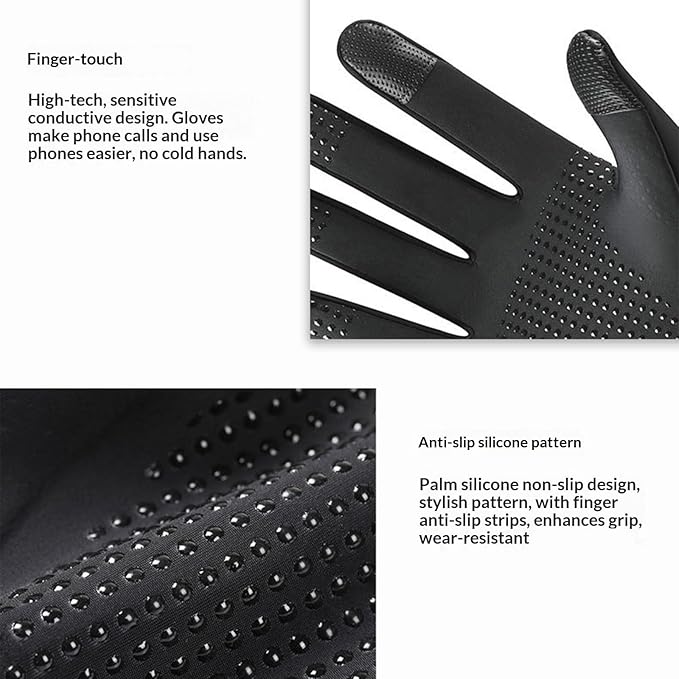 Heated Gloves for Men Women, Waterproofing-Touchscreens 3-Speed Temperature Control for Skiing, Cycling, Hiking
