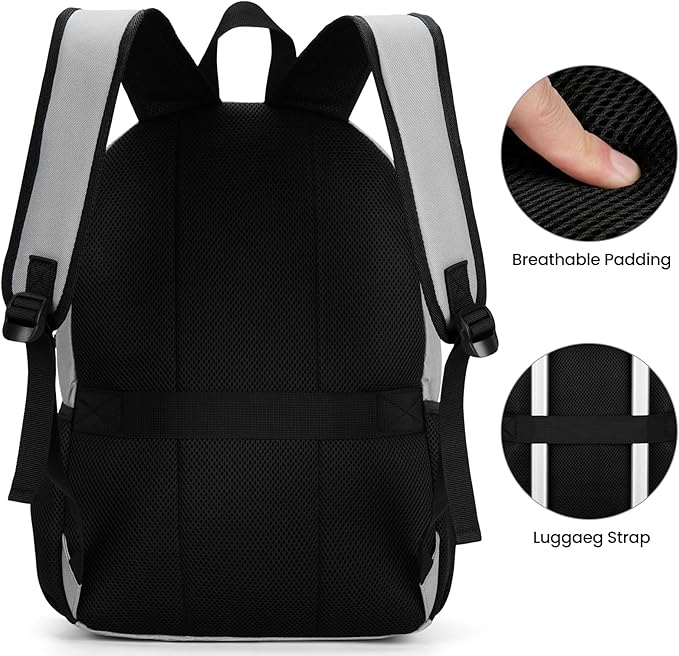 BIKROD Backpack for Men and Women, Lightweight Casual School Backpack for Teens Boys and Girls, Daily-use Travel Laptop Backpack with USB Charging Port Fits 17.3 Inch Notebook, High School Bookbag