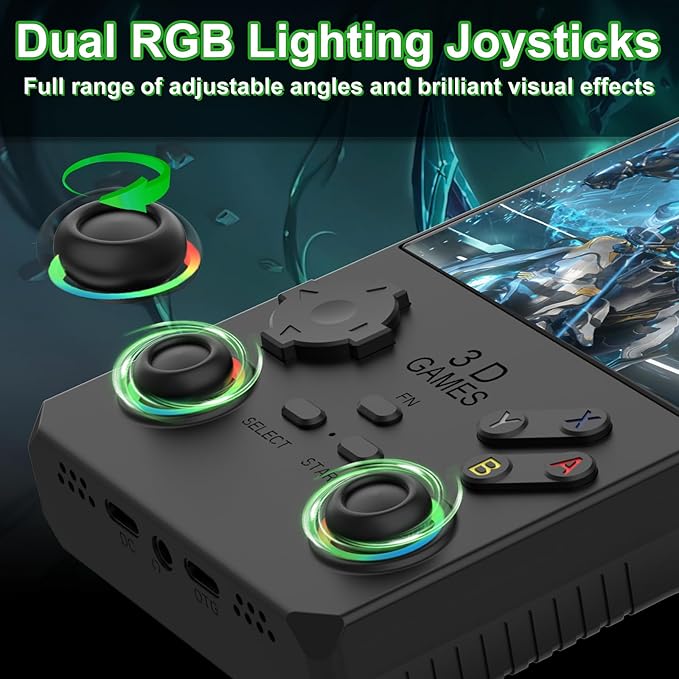 RegiisJoy 2025 New Upgraded V40 Max Handheld Game Console, 40000 Games 4 inch IPS Screen Retro Gaming Console, 256G 4000mAh Portable Mini Pocket Handheld Emulator Open Source Linux System