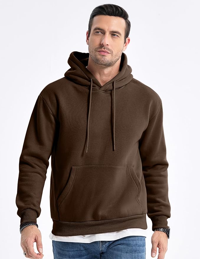 JMIERR Mens Casual Cotton Hooded Collar Drawstring Hoodies Pullover Sweatshirts Casual Long Sleeve Shirts