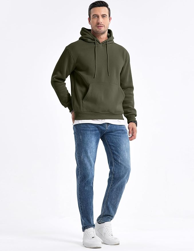 JMIERR Mens Casual Cotton Hooded Collar Drawstring Hoodies Pullover Sweatshirts Casual Long Sleeve Shirts