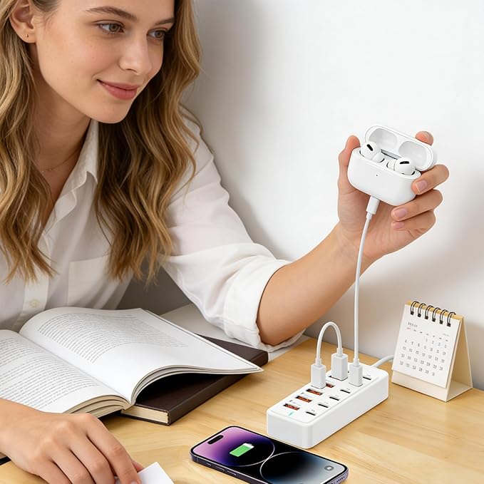 USB Hub Type-C Converter, 66W Portable Dock, Docking Station with Fast Charging, Computer Accessory for Laptop Tablet, Tech Necessities, Reliable USB Hub for Home Office Study Room