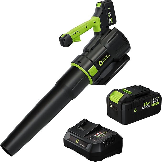 Electric Leaf Blower, 650CFM & 200MPH, Cordless Leaf Blower with 4.0Ah Battery, 20V Blowers Cordless, Lightweight Battery Blowers for Lawn, Patio, Yard, Garden, Outdoor
