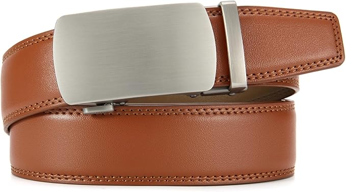 CHAOREN Mens Belt Leather Ratchet Belt - Customizable Fit, Effortless Style (35mm)