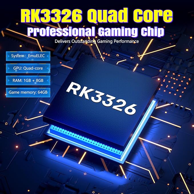 R36TMAX Retro Gaming Console, 4.0'' IPS Screen, Retro Handheld Game Console with 18000+ Classic Games Supports WiFi Networked Fighting and OTG, 4000mAh Battery, with Portable Case(Coffee Brown 64GB)