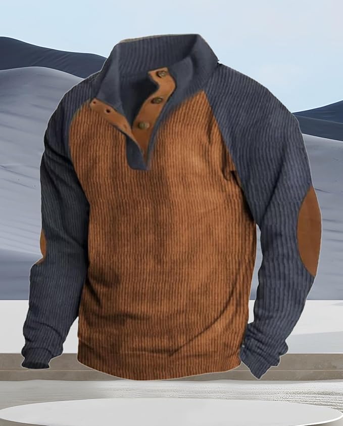Western Sweatshirts for Men Aztec Retro Pullover Quarter Zip Sweatshirt Mens Stitching Color Fleece Sweatshirt