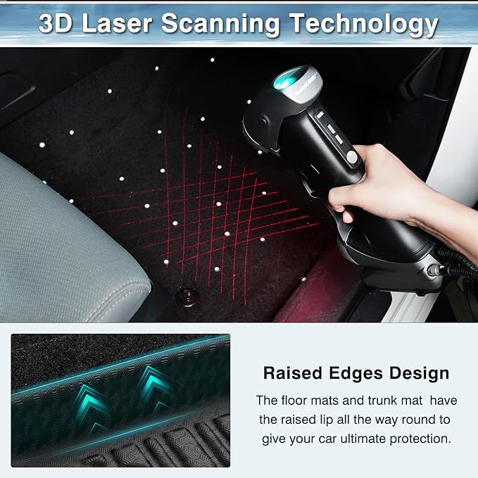 Mixsuper Liner Floor Mats for Toyota Corolla 2014-2019, All Weather Floor Liners for Corolla Accessories Durable 1st and 2nd Row Set Black