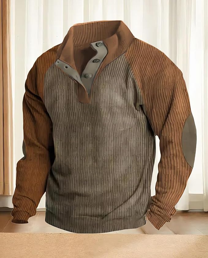 Western Sweatshirts for Men Aztec Retro Pullover Quarter Zip Sweatshirt Mens Stitching Color Fleece Sweatshirt
