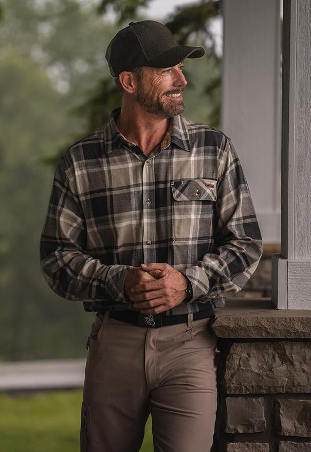Legendary Whitetails Men's Flannel Shirt Long Sleeve Button Down 100% Cotton