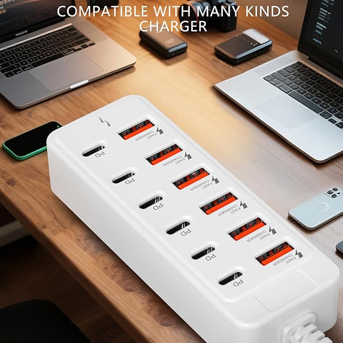 USB Hub Type-C Converter, 66W Portable Dock, Docking Station with Fast Charging, Computer Accessory for Laptop Tablet, Tech Necessities, Reliable USB Hub for Home Office Study Room
