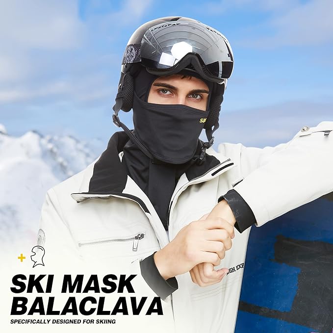 Balaclava Windproof Ski Mask Cold Weather Keep Warm Face Mask for Winter Motorcycling Ice Fishing Men