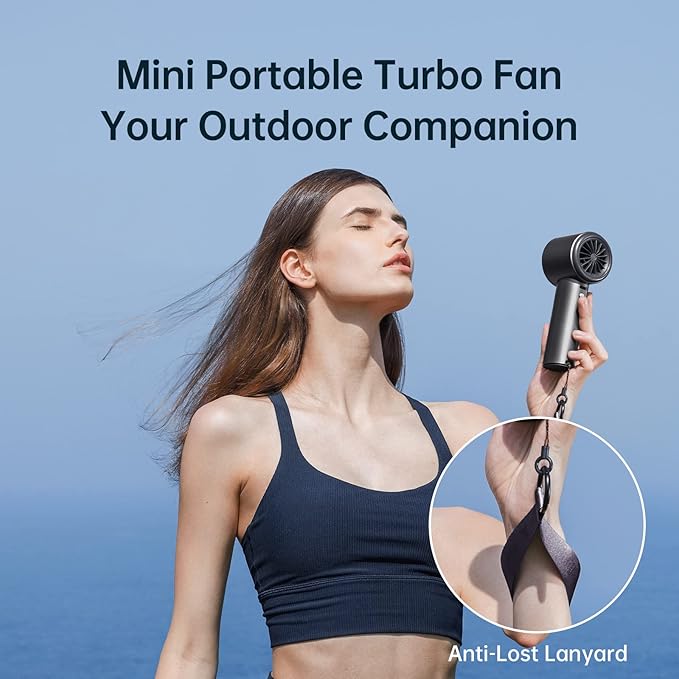 JISULIFE Handheld Fan Pro Series - Extreme Cooling Output: 1-100 Speed Scroll Wheel, Metal Body, Digital Display, 1.5H Fast Charge, 5000mAh-Portable Fan for Travel Outdoor, Gifts for Women Men(Grey)
