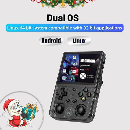 RG353V Retro Handheld Game with Dual OS Android 11 and Linux,RG353V with 64G TF Card Pre-Installed 4452 Games Supports 5G WiFi 4.2 Bluetooth Online Fighting,Streaming and HDMI