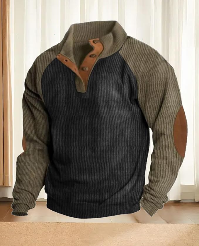 Western Sweatshirts for Men Aztec Retro Pullover Quarter Zip Sweatshirt Mens Stitching Color Fleece Sweatshirt