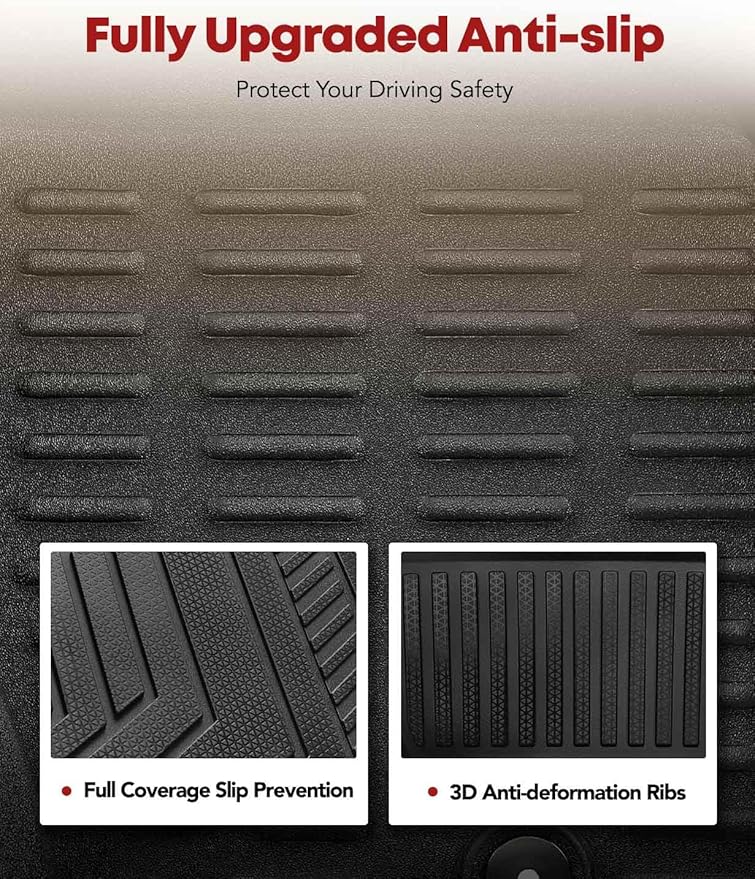 YHTAUTO Floor Mats & Cargo Mat Compatible with Nissan Rogue 2021-2026 Not Rogue Sport or Select, TPE All Weather Car Mats Waterproof Anti-Slip Odorless Floor Liner Trunk Mat, Interior Car Accessories