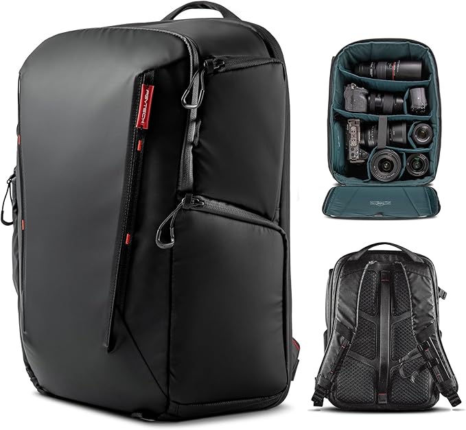 PGYTECH OneMo Lite Camera Backpack 22L for DJI, Sony, Canon, Nikon, OSMO Action/Pocket, DSLR/SLR Mirrorless, Camera Tripod Photographer Bag Gift, Camera Pack Black, Weekend Bag