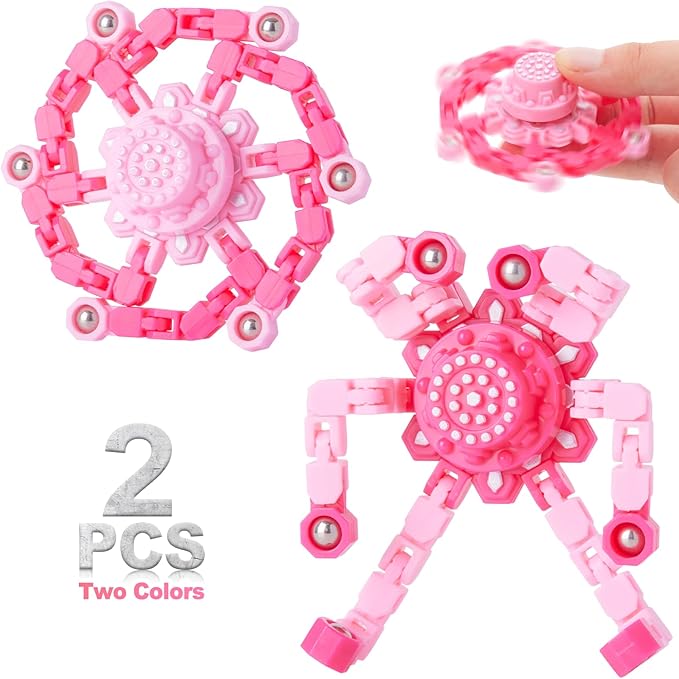 Fidget Spinners for Kids 8-12 and Adults Stress Relief Sensory Toys for Boys and Girls Transformable Fingertip Gyros for Party Favors Goodie Bag Easter Basket Stuffers for Kids