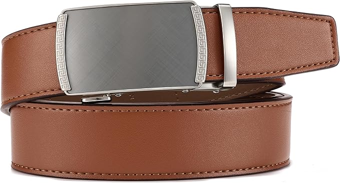 CHAOREN Mens Belt Leather Ratchet Belt - Customizable Fit, Effortless Style (35mm)