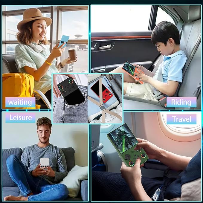 RegiisJoy 2025 New Upgraded V40 Max Handheld Game Console, 40000 Games 4 inch IPS Screen Retro Gaming Console, 256G 4000mAh Portable Mini Pocket Handheld Emulator Open Source Linux System