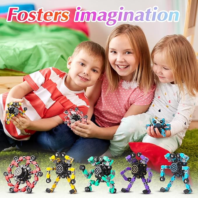 for Mom Transformable Fidget Spinners for Kids and Adults Stress Relief Sensory Toys for Boys and Girls Fingertip Gyros Toy Birthday Party Favors for Kids Classroom Gifts