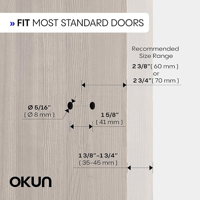 Okun Stark Dummy Door Handle – 1 Pack, Reversible, Non-Turning Lever for Closet, Pantry, or Hallway Doors – Chrome Finish
