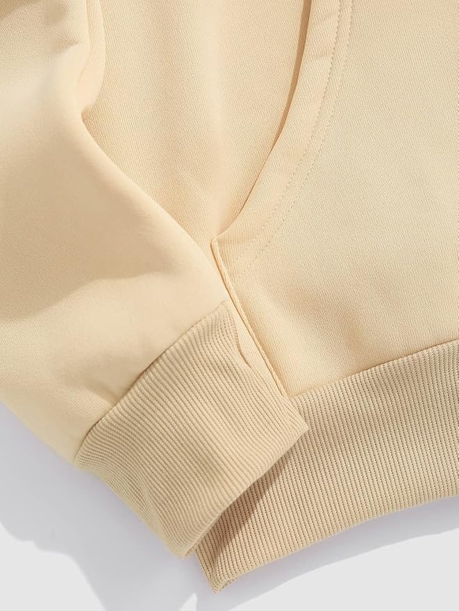 ZAFUL Men's Drawstring Hooded Sweatshirt Unisex Long Sleeve Hoodies Sweatshirts Casual Pullover