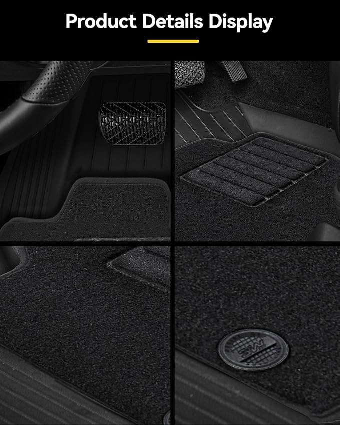 3W Floor Mats & Carpets Fit for BMW X3 2011-2017 F25 & BMW X4 2015-2018 xDrive28i/28d/35i/M40i, TPE All-Weather Odorless Heavy Duty Floor Liner Accessories
