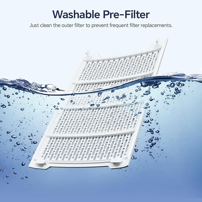 Air Purifiers for Home Large Room Up to 2600 Ft², Double-Sided HEPA Air Purifier with Washable Pre-Filter, Smart WiFi, PM 2.5 Air Quality Monitor, Fan Mode, for Pets Hair, Dust, Pollen, Smoke