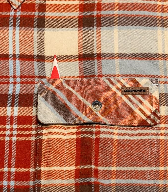 Legendary Whitetails Men's Flannel Shirt Long Sleeve Button Down 100% Cotton