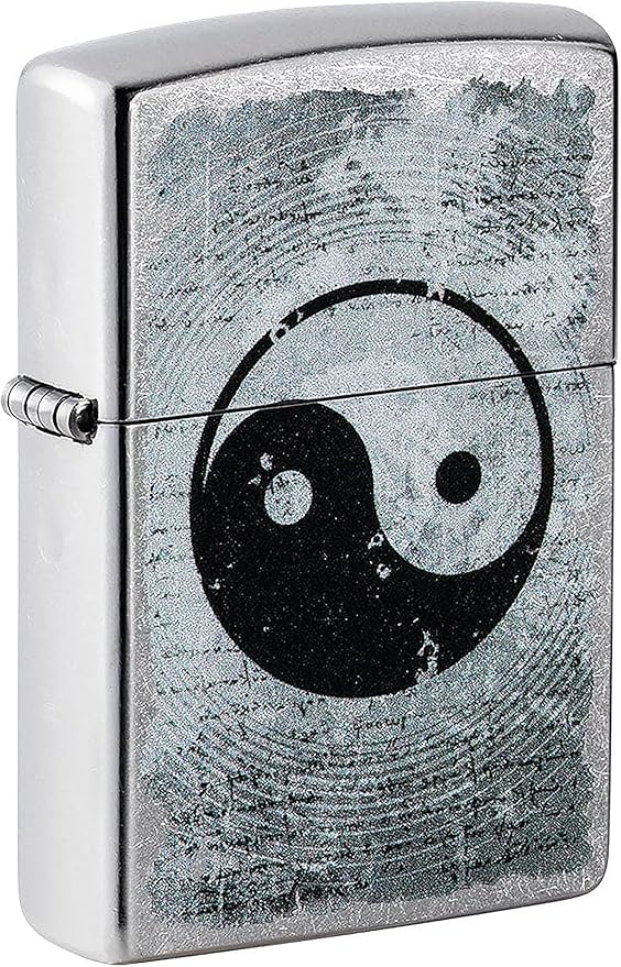 Custom Personalized Classic Dragon Tiger Designs Zippo Windproof Lighter Engraving - Christmas, Halloween & Valentines Day Gift (Ying Yang)