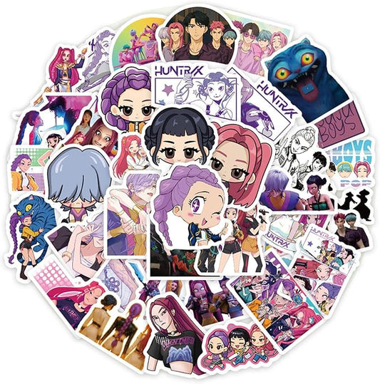 74Pcs Cute Anime Stickers, Cute Cartoon PVC Movie Decals, Perfect for Laptop, Phone Case, Helmet, Water Bottle, Travel Case, Guitar, Ideal Gift for Adults