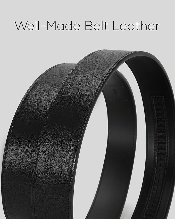 CHAOREN Mens Belt Leather Ratchet Belt - Customizable Fit, Effortless Style (35mm)